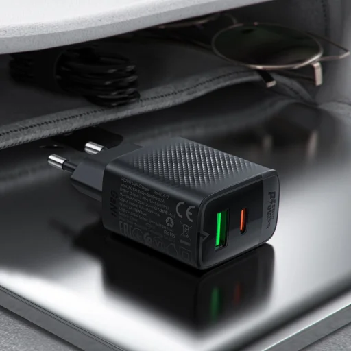 Acefast A78 hálózati GaN USB-A / USB-C PD 20W - Fekete Töltő - 7