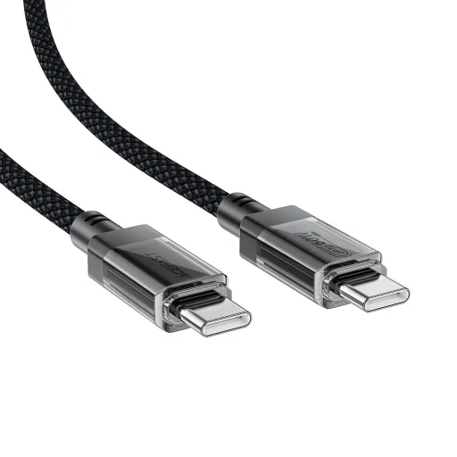 Acefast C12 USB-C / USB-C PD kábel 60W 480Mb/s, nejlon fonattal - fekete - 3