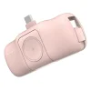Wozinsky WF16-YCS 5000mAh 15W USB-C Mini Power Bank beépített USB-C kábellel és Apple Watch töltővel - Rózsaszín thumbnail