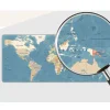 Egér / billentyűzet pad "Világtérkép" 40 x 90 x 2 mm RC-K-1074 kék thumbnail