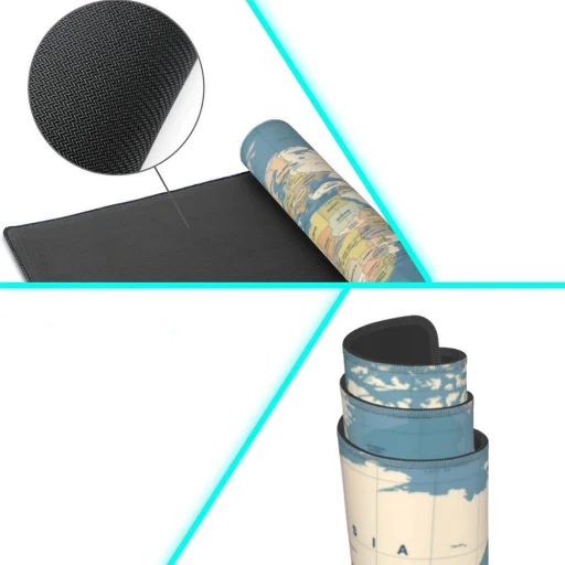 Egér / billentyűzet pad "Világtérkép" 40 x 90 x 2 mm RC-K-1074 kék - 12