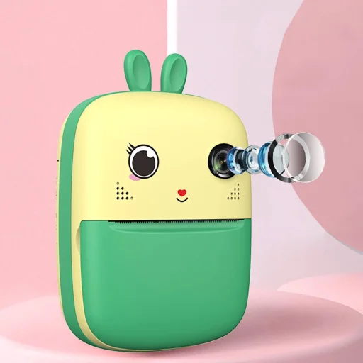 Gyerekeknek szánt Mini Termál Nyomtató Kamerával és Videókamera - Zöld - 4