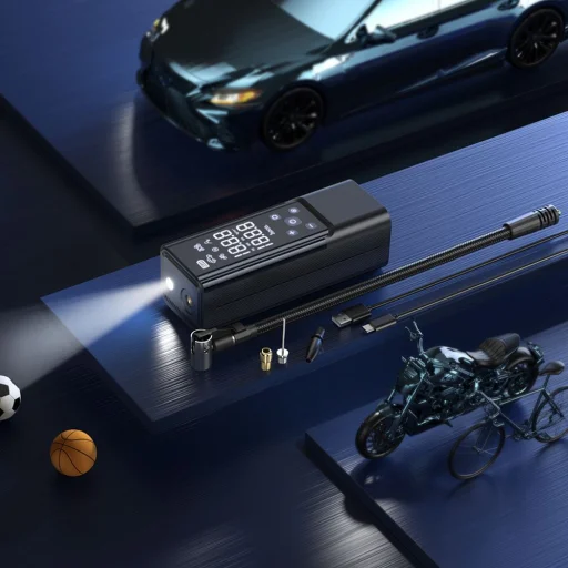 HOCO vezeték nélküli hordozható légpumpa 5000mAh ZP7 fekete - 2