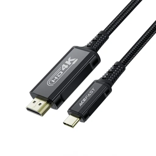 Acefast C1 USB-C/HDMI Videó Kábel 4K 60Hz HDR 1.8m - Fekete - 2