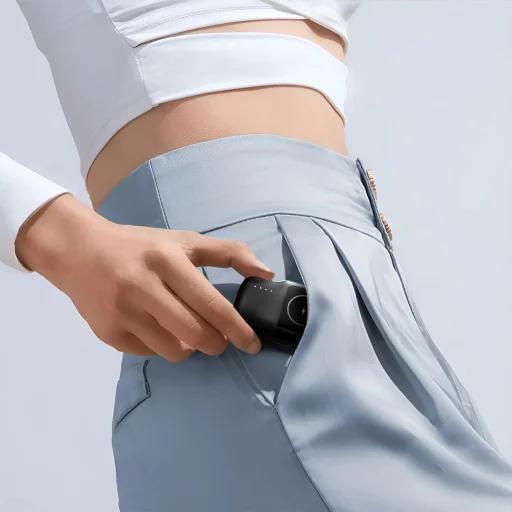 Wozinsky WF16-YLS 5000mAh 15W Lightning Mini Hordozható Akkumulátor Beépített USB-C Kábellel és Apple Watch Töltővel - Fekete - 8