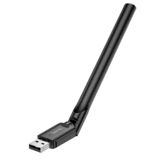 HOCO vezeték nélküli hálózati kártya külső antennával USB Wifi4 HI32 fekete