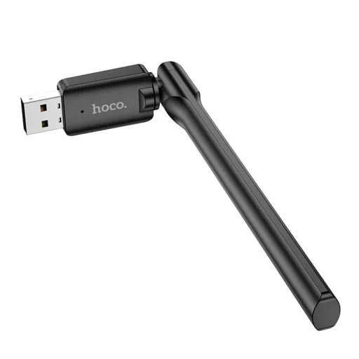 HOCO vezeték nélküli hálózati kártya külső antennával USB Wifi4 HI32 fekete - 6