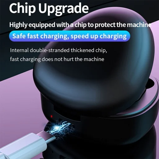 Vezeték nélküli sztereó headset TWS M9 + töltőállomás fekete - 8