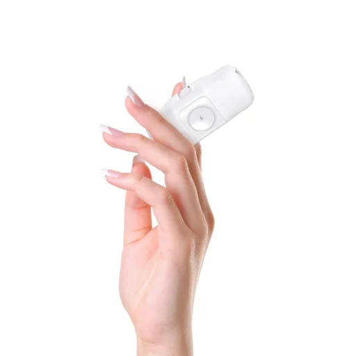 Wozinsky WF16-YCS 5000mAh 15W USB-C mini powerbank beépített USB-C kábellel és Apple Watch töltővel - Fehér - 5