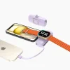 Wozinsky WF16-YLS 5000mAh 15W Lightning Mini Power Bank beépített USB-C kábellel és Apple Watch töltővel - Lila thumbnail