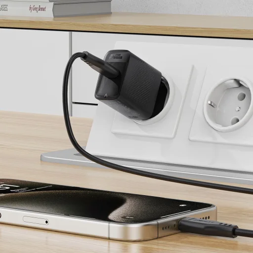 Acefast A104 Hálózati Töltő GaN USB-C PD SFC 25W - Fekete tok - 6