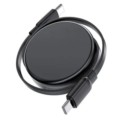 Acefast C13-03 USB-C - USB-C 60W Kábel Visszahúzható - Fekete - 4