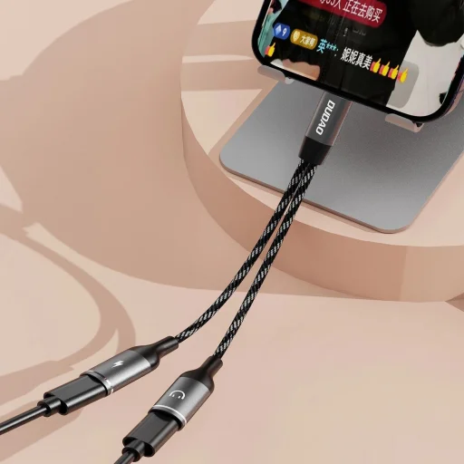 Dudao L13C+ 2 az 1-ben USB-C Adapter - Szürke - 7