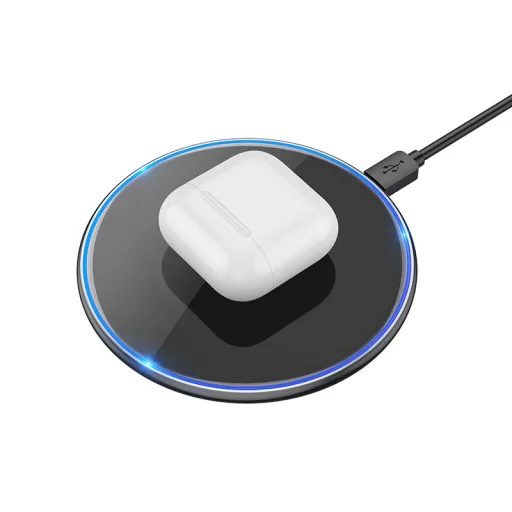 HOCO vezeték nélküli töltő világítással 2A 15W CW6 Pro fekete - 3