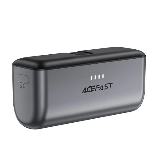 Acefast M9 5000mAh USB-C (male) / USB-C (female) PD 20W - fekete - 1