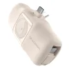 Wozinsky WF16-YCS 5000mAh 15W USB-C Mini Powerbank beépített USB-C kábellel és Apple Watch töltővel - Bézs thumbnail