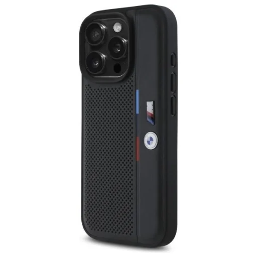  iPhone 16 Pro Max Fekete BMW M Perforated Tricolor Detail Line tok - 2