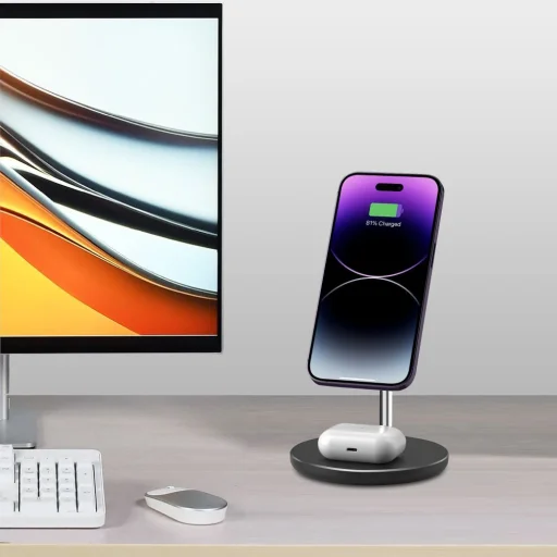 Tech-protect Qi15w-a39 2in1 Mágneses Magsafe Vezeték Nélküli Töltő Fekete - 7