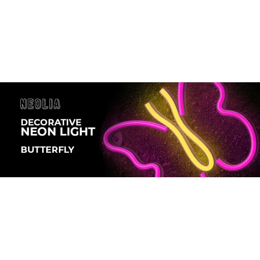 Neon LED Fény PILLANGÓ rózsaszín NNE03 Neolia - 10