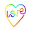 Neon LED RGB LOVE IN HEART FLRN02 + RC Forever Light, thumbnail