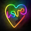 Neon LED RGB LOVE IN HEART FLRN02 + RC Forever Light, thumbnail