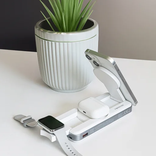 Forever vezeték nélküli powerbank MATB-300 10000 mAh 3in1 fehér - 5