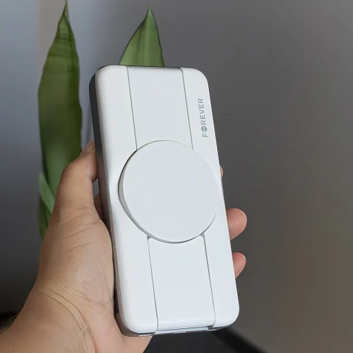 Forever vezeték nélküli powerbank MATB-300 10000 mAh 3in1 fehér - 7