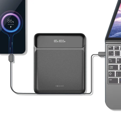 Forever laptophoz használható power bank TB-200 100W 20000 mAh fekete - 4