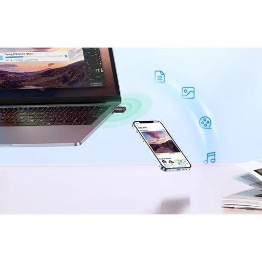 Adapter / vevő USB Bluetooth 5.3 Ugreen CM591, LED, hatótáv 20m (fekete) - 11