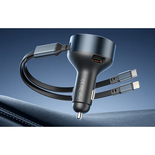 Vention FFOB0 USB-C autós töltő + USB-C/Lightning 30W kábel - 4