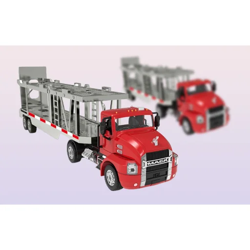 Távirányítós teherautó 1:26 Double Eagle (piros) (Autószállító) E583-003 - 4