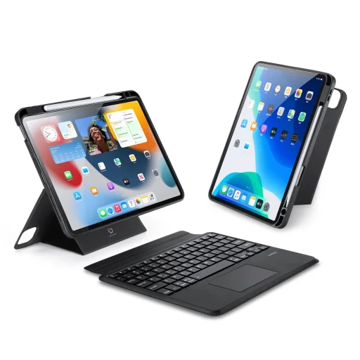 Dux Ducis DK Series Bluetooth billentyűzetes fliptok Apple iPad Air 4/5/iPad Pro 11 (2018/2020/2021/2022) - Fekete tok - 2