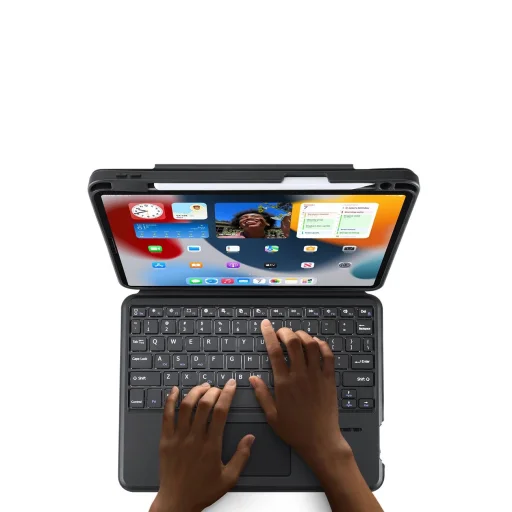 Dux Ducis DK Series Bluetooth billentyűzetes fliptok Apple iPad Air 4/5/iPad Pro 11 (2018/2020/2021/2022) - Fekete tok - 4