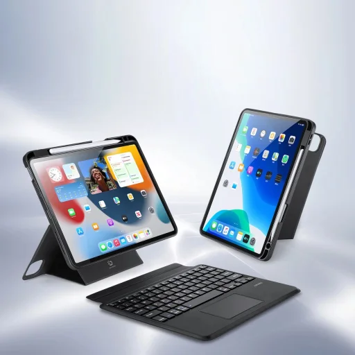 Dux Ducis DK Series Bluetooth billentyűzetes fliptok Apple iPad Air 4/5/iPad Pro 11 (2018/2020/2021/2022) - Fekete tok - 10