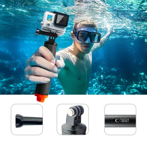 Tech-protect Ga100 Float Hand Grip Gopro / Dji Fekete - 4