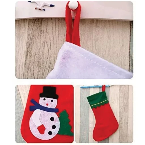 12 X Mikulás Csizma Ajándékoknak Karácsonyi Zsák - 4