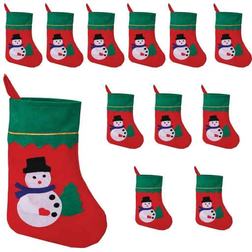 12 X Mikulás Csizma Ajándékoknak Karácsonyi Zsák - 8