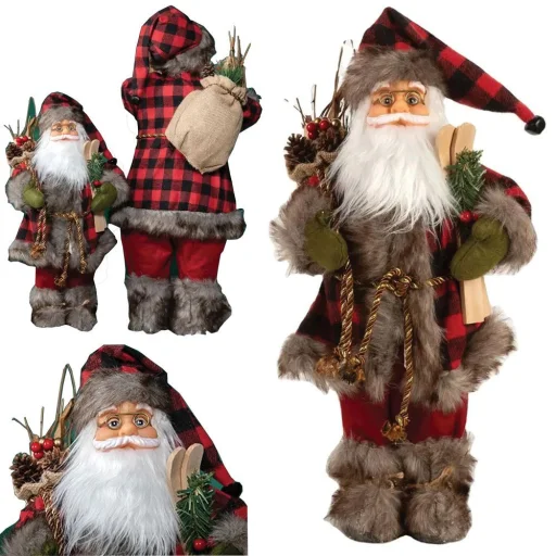 Skandináv Mikulás Karácsonyi Figura Prémium 45 cm - 2