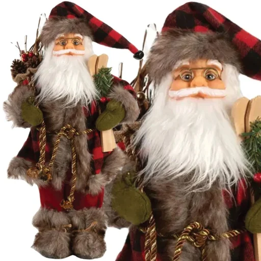 Skandináv Mikulás Karácsonyi Figura Prémium 45 cm - 3