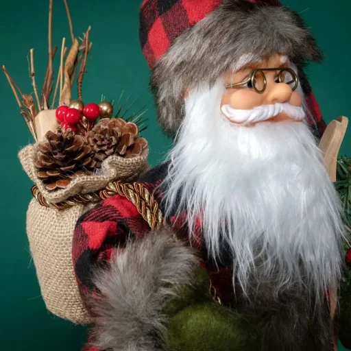 Skandináv Mikulás Karácsonyi Figura Prémium 45 cm - 4