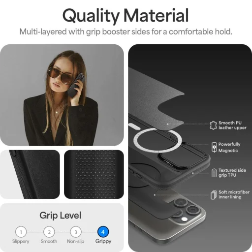  iPhone 16 Pro Max Fekete Spigen Cyrill Kajuk Classic Charm Mag Magsafe tok - 9