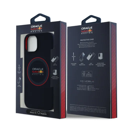 Red Bull Szilikon Piros Gyűrű MagSafe tok iPhone 15-höz, kék - 7