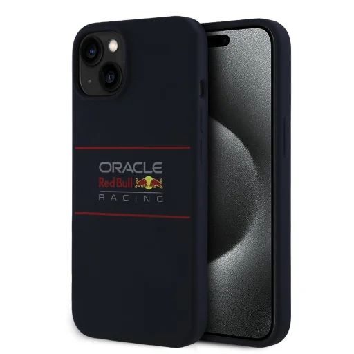 Red Bull Silicone Horizontal Logo MagSafe for iPhone 15 Navy - 1