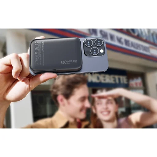 Choetech B742 5000mAh 20W PD mágneses powerbank tartóval (fekete) - 4