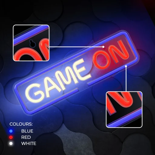 Neon PLEXI LED GAME ON többszínű FPNE23 Forever Light - 6