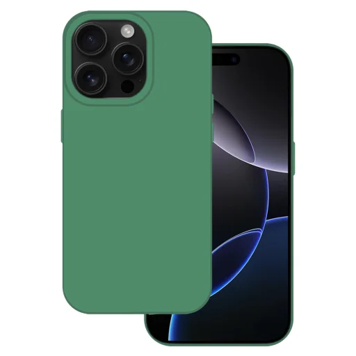 Tel Protect Silicone Premium tok iPhone 16 Pro Max sötétzöld - 1