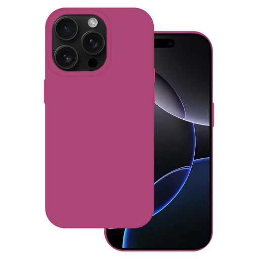 Tel Protect Szilikon Prémium tok iPhone 16 Pro Max málnaszínű - 1