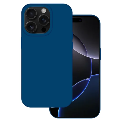 Tel Protect Szilikon Prémium tok iPhone 16 Pro Max navy - 1