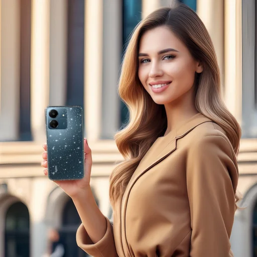 Crystal Glitter tok Xiaomi Redmi 14C-hez Ezüst - 4