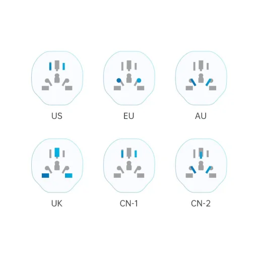 Tech-protect Univerzális Utazó Adapter Eu Fehér - 5